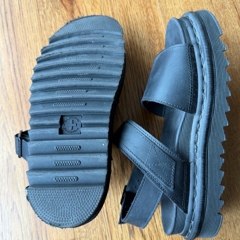 Dr. Martens Voss Black Leather Strap Sandals - Picture 2 of 5